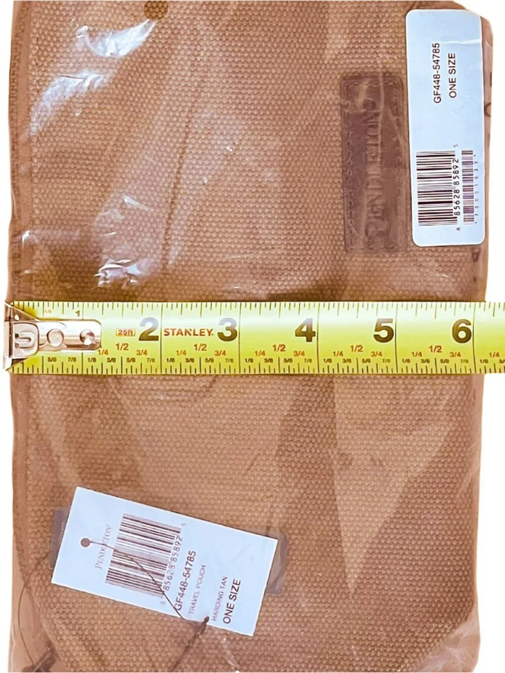Pendleton Harding Travel Pouch Highland Peak Tan Canvas Wool Zip Bag NWT